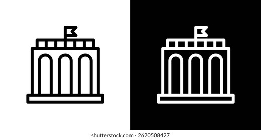 City hall building icon vector, illustration logo template in trendy style