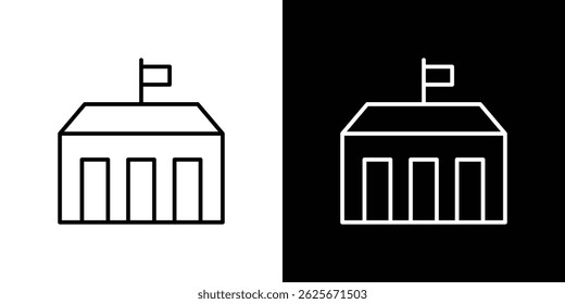 City hall building icon vector collection. vector sign illustration