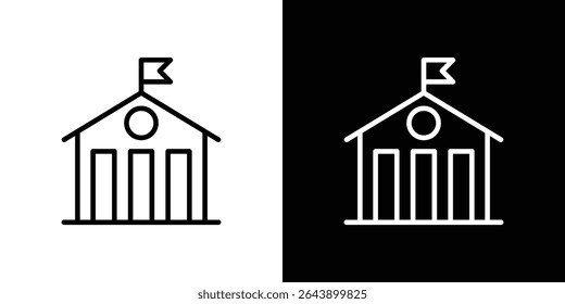 City hall building icon vector simple element illustration editable