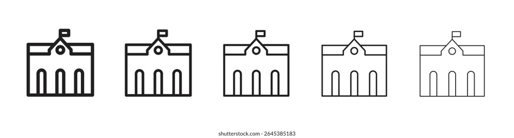 City hall building icon vector illustration isolated