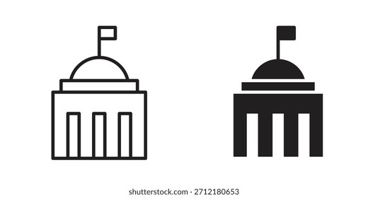 City hall building icon in vector. Logotype