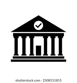 City hall building line icon set, outline vector sign, linear style pictogram, vector illustration on white background.