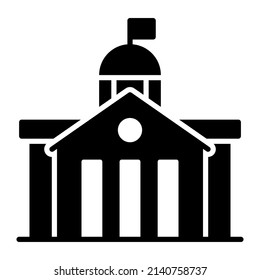 city hall building vector illustration isolated on white background. Architecture business concept.