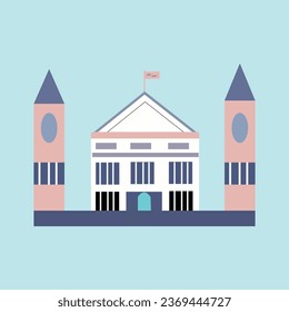 City hall concept illustration vector.