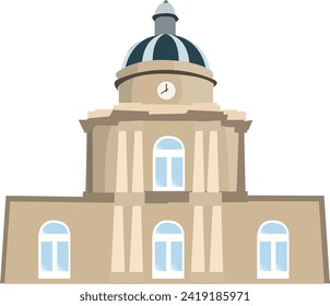 City hall flat vector illustration