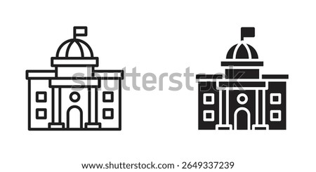City hall icon Design Illustrations. editable web icons