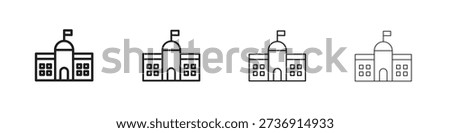 City hall icon design template for web and mobile UI element