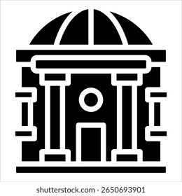 City Hall Icon Element For Design