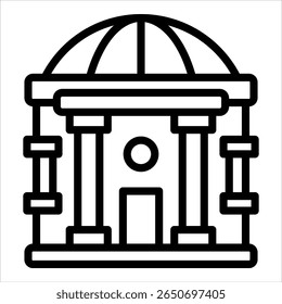 City Hall Icon Element For Design