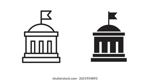 Icono del ayuntamiento. conjunto de símbolos de Vector moderno