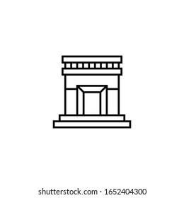 City hall icon. Museum building vector icon. Simple element vector illustration on white background. Trendy Flat style for graphic design, Web site, UI. EPS10.