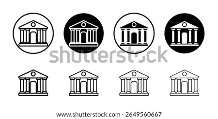City Hall icon thin flat simple illustration symbol