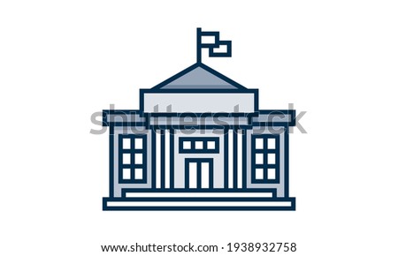 City hall icon. Trendy flat vector City hall icon on white background from Architecture and Travel collection