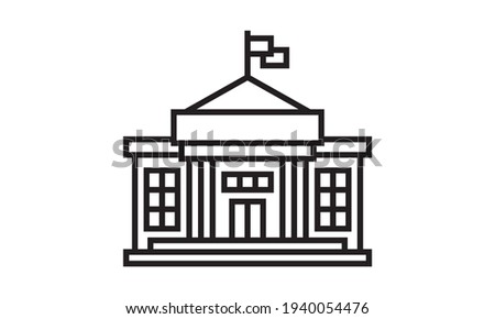 City hall icon. Trendy flat vector City hall icon on white background from Architecture and Travel collection