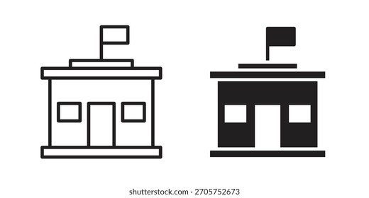 Vector de icono de ayuntamiento elemento de diseño aislado. EPS10