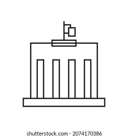 city hall icon vector sign design