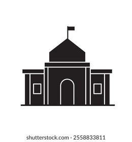 City hall icon.vector flat black trendy style illustration for web and app..eps