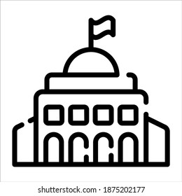 city hall line icon,  real estate  web and mobile icon