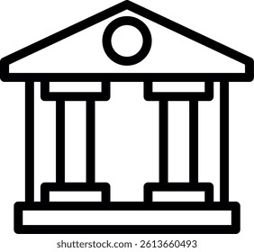 City Hall Line Vector Icon Design