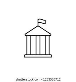 city hall sign icon. Element of navigation sign icon. Thin line icon for website design and development, app development. Premium icon