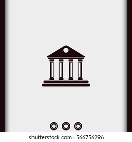 City hall vector icon. Government illustration.