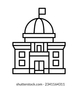 City hall Vector Icon which can easily modify

