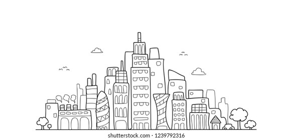 city hand drawn