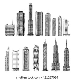 High rise tower illustration vector hires stock photography and images   Alamy