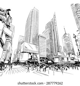City Hand Drawn, Vector Illustration
