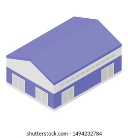 City hangar icon. Isometric of city hangar vector icon for web design isolated on white background