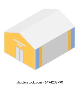 City hangar icon. Isometric of city hangar vector icon for web design isolated on white background