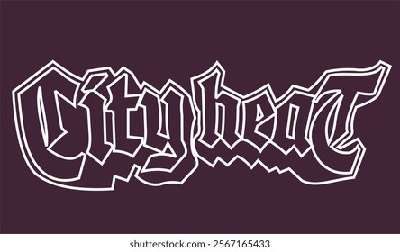 city heat typography artwork for tshirt printing