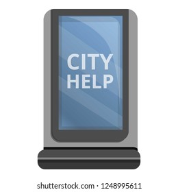 City help light box icon. Cartoon of city help light box vector icon for web design isolated on white background