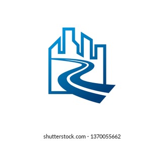 City Highway Logo Template, Icon, Symbol - Vector