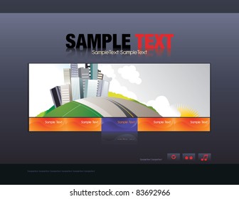 city home website vector
