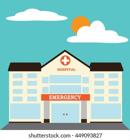City hospital building in design vector.