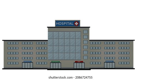 City hospital building. vector illustration 