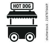 City hot dog icon simple vector. Eat snack. Fast food