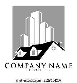 City house building vector logo