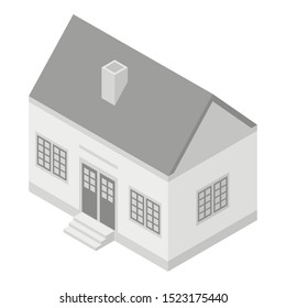Icono de la casa de la ciudad. Isométrico icono del vector de la ciudad para el diseño web aislado en fondo blanco