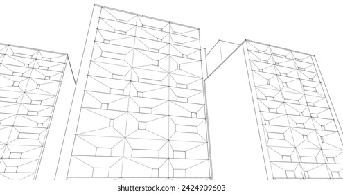 
ciudad moderna casa modular fachadas 3d