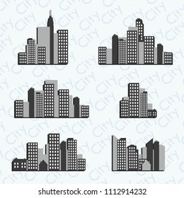 city, houses vector