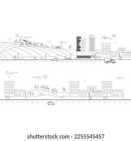 A city is a human settlement of notable size.[1][2][a] It can be defined as a permanent and densely settled place with administratively defined boundaries whose members work primarily on non-agricultu