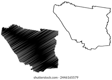 City of Hume (Commonwealth of Australia, Victoria state, Vic) map vector illustration, scribble sketch Hume map