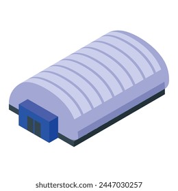 City ice rink icon isometric vector. Sport hockey. Winter field