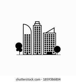 City Icon. Architecture Symbol - Vector.
