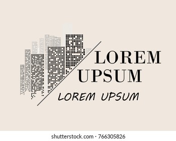 City icon. Building and City  silhouettes vector.