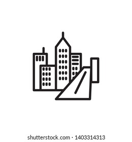 city icon, illustration vector template