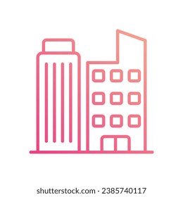 Icono de ciudad aislar ilustración de material vectorial de fondo blanco