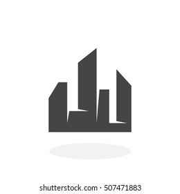 City icon isolated on white background. City vector logo. Flat design style. Modern vector pictogram for web graphics - stock vector